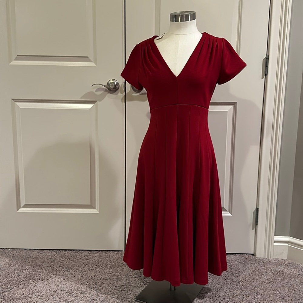 Anthropologie Maeve red Valentine’s Day knit dress size small new with tags